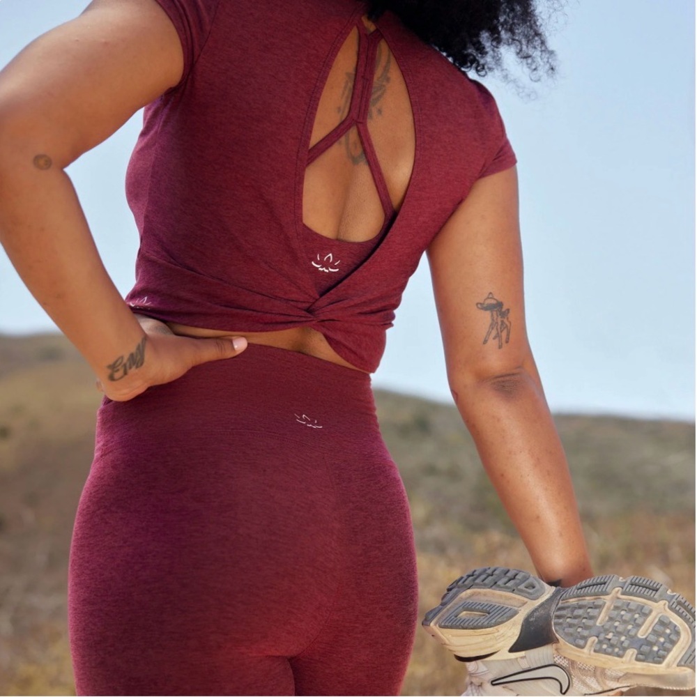 Beyond Yoga Burgundy Crop Top